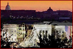 View of Pentagon damage.