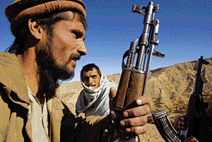 Anti-Taliban fighters near Tora Bora.