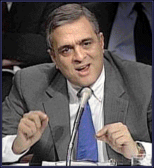 CIA Director George Tenet testifying Wednesday before the Senate Intelligence Committee.