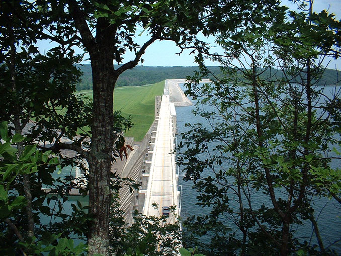 Above Wolf Creek Dam